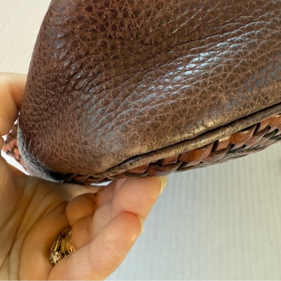 Cosci Hand Made in Italy Elegant Brown Woven Crossbody Bag - Picture 8 of 16
